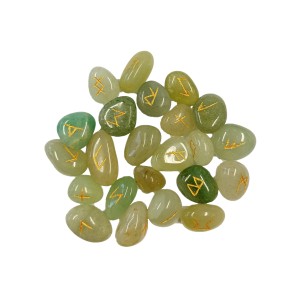 Aventurine Green Rune Stones 20-30mm Aventurine Green Rune Stones 20-30mm